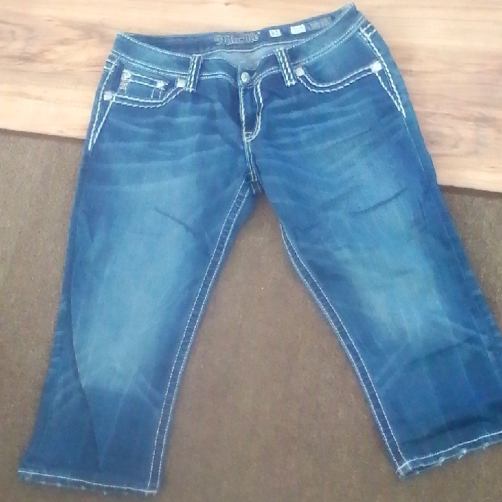 Miss Me Dark Blue Cropped Jeans